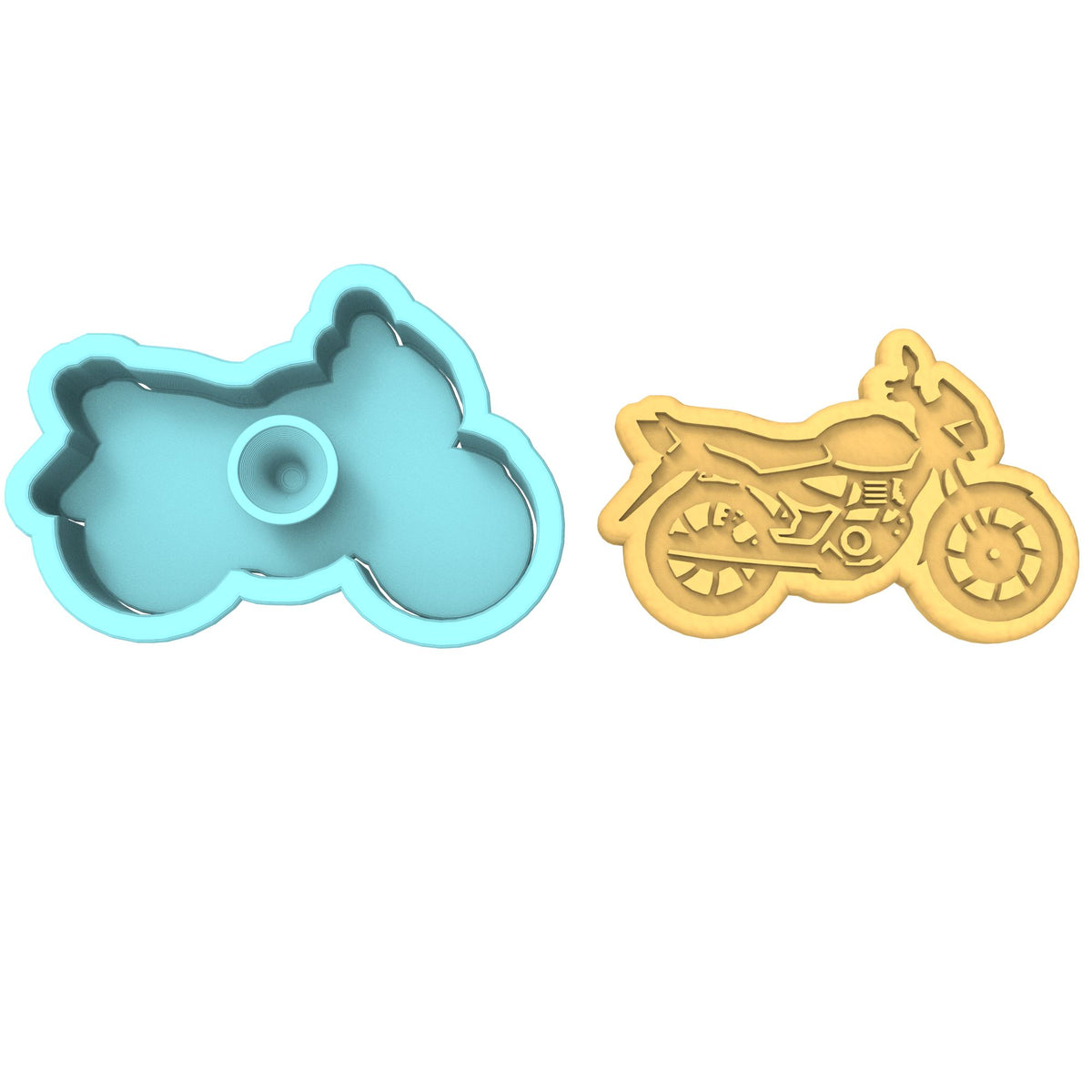 Motorcycle Cookie Cutter | Stamp | Stencil #3