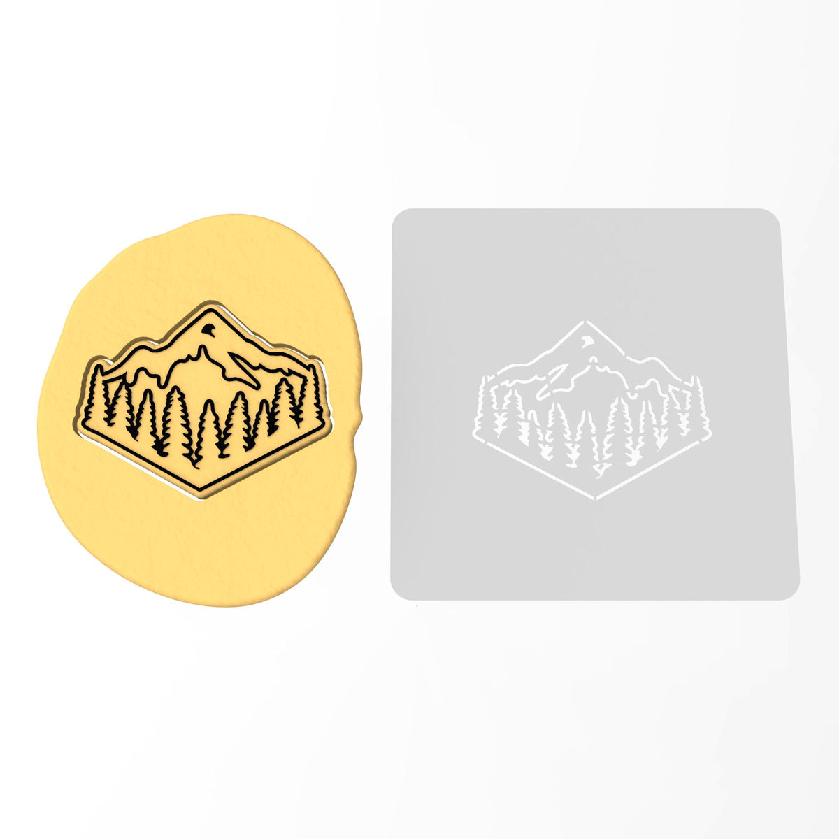 Mountain Range Cookie Cutter | Stamp | Stencil #1