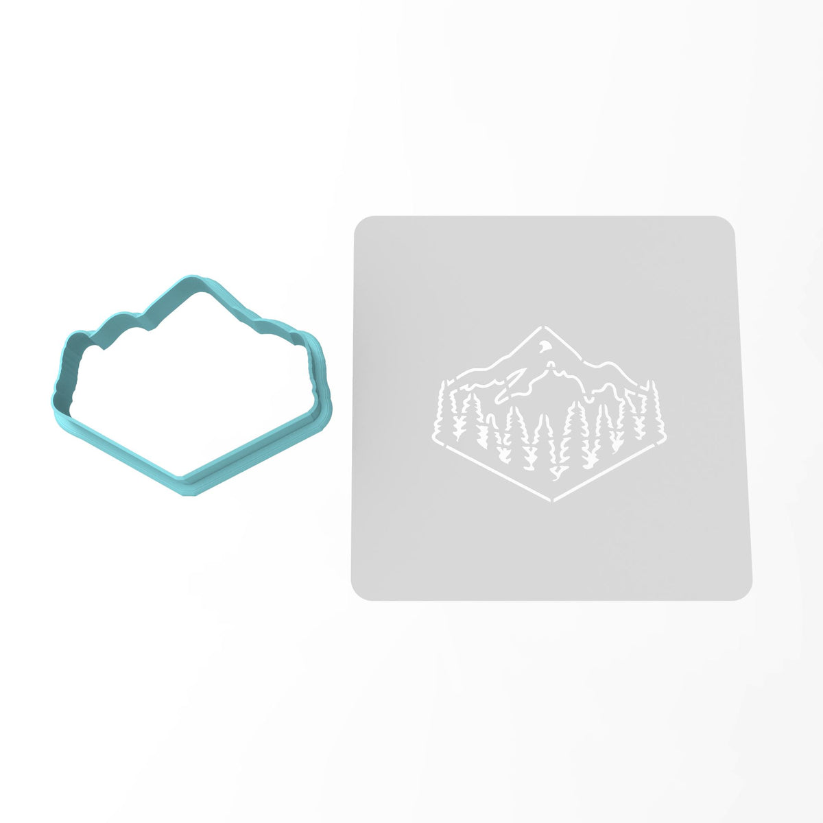 Mountain Range Cookie Cutter | Stamp | Stencil #1