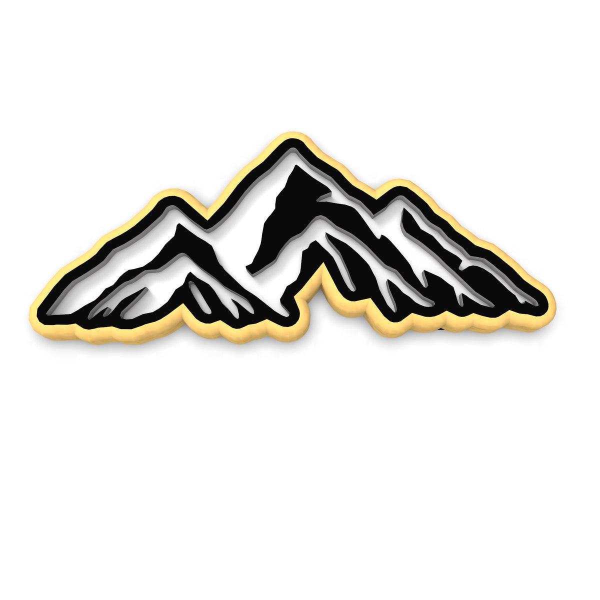 Mountain Range Cookie Cutter | Stamp | Stencil #2 Boys/ Army / Outdoorsman Cookie Cutter Lady 