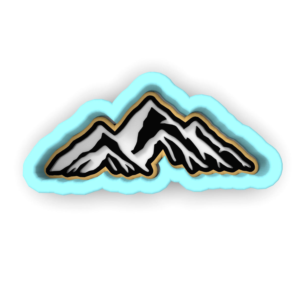 Mountain Range Cookie Cutter | Stamp | Stencil #2 Boys/ Army / Outdoorsman Cookie Cutter Lady 