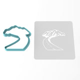 Mountain Road Cookie Cutter | Stamp | Stencil #1