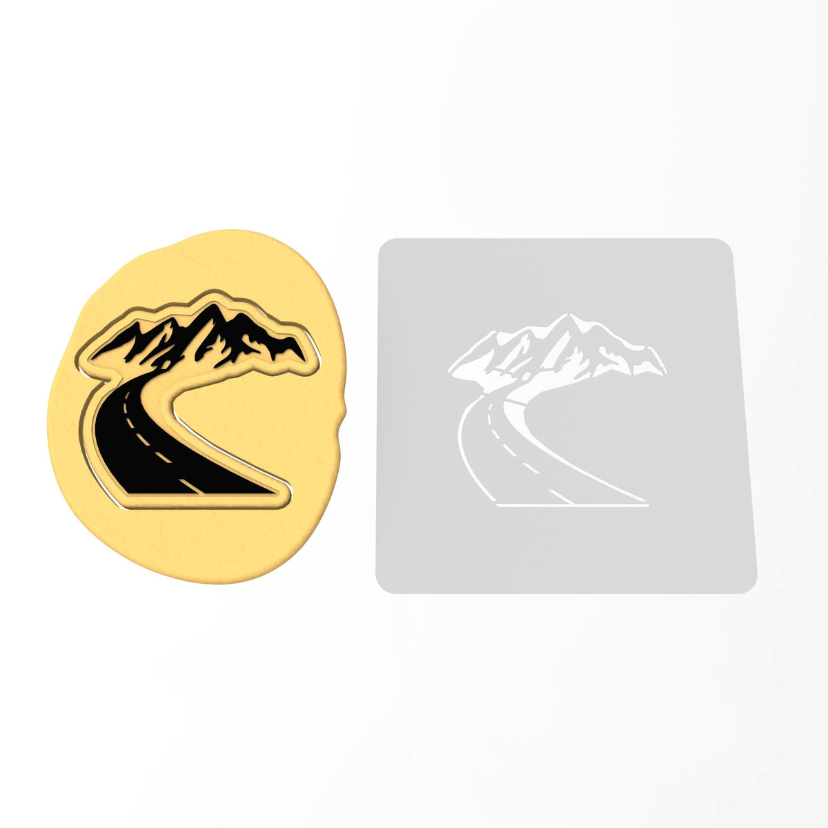 Mountain Road Cookie Cutter | Stamp | Stencil #1