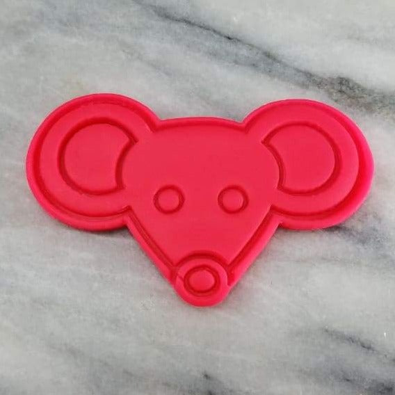 Mouse Face Cookie Cutter  Stamp & Outline #1