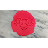 Mouse Face Cookie Cutter  Stamp & Outline #1