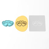Mr. and Mrs. Cookie Cutter | Stamp | Stencil #1 Wedding / Baby / V Day Cookie Cutter Lady 2 Inch Small Cupcake Cutter + Stamp Yes