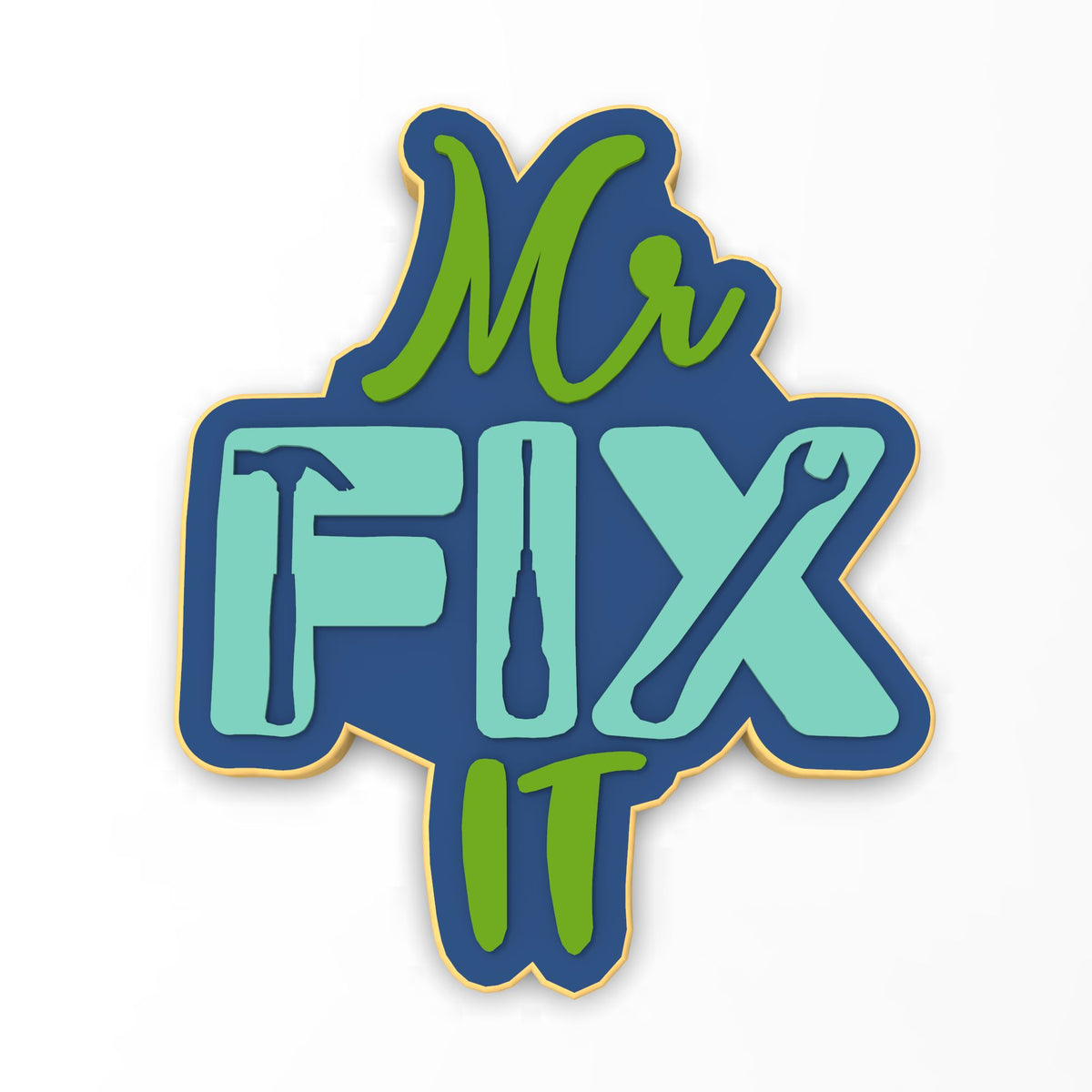 Mr Fix It Cookie Cutter | Stamp | Stencil #1