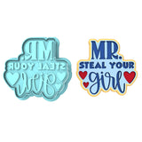 Mr. Steal Your Girl Cookie Cutter | Stamp | Stencil #1 Animals & Dinosaurs Cookie Cutter Lady MINI - 2 Inches (5cm) **BUNDLE** Cutter + Stamp 