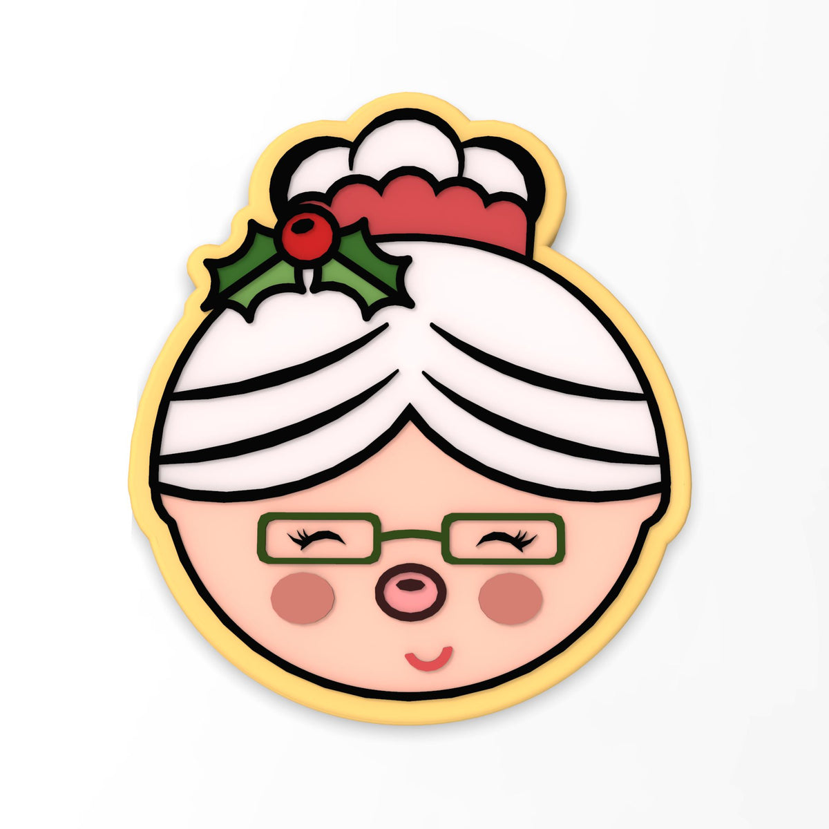 Mrs. Claus Cookie Cutter | Stamp | Stencil #1