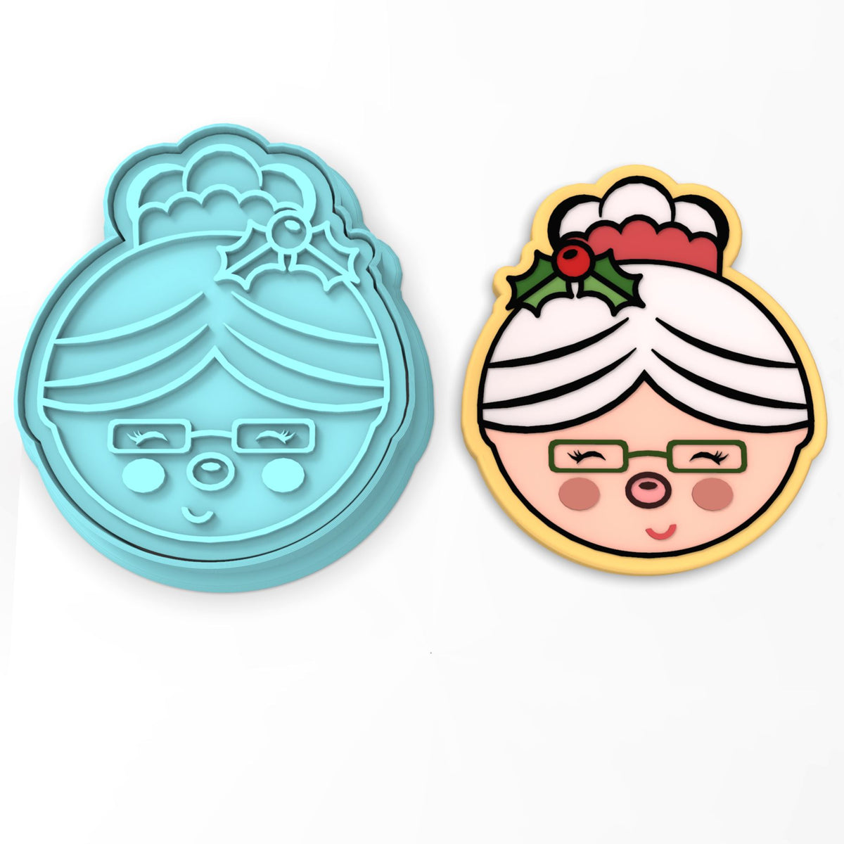 Mrs. Claus Cookie Cutter | Stamp | Stencil #1
