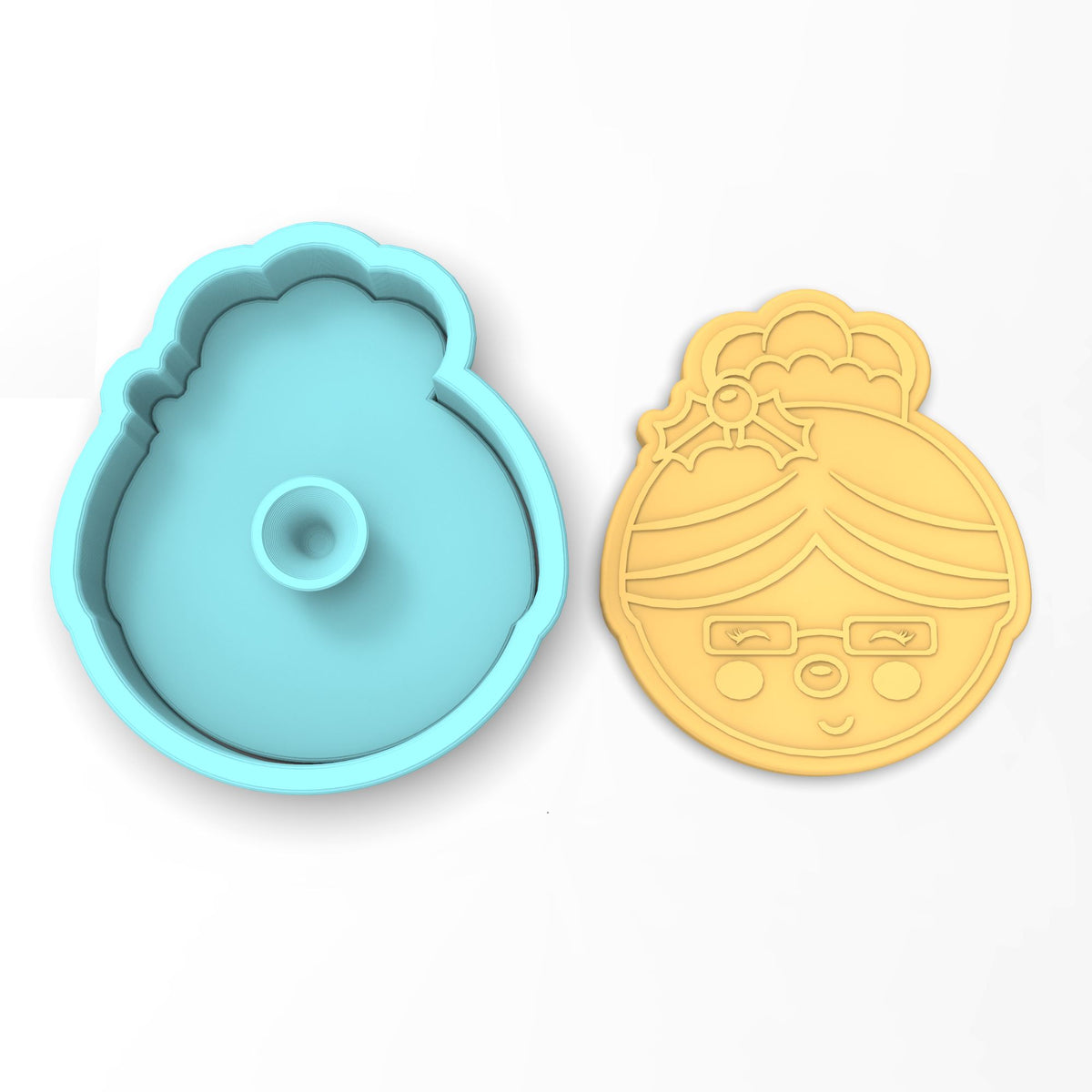 Mrs. Claus Cookie Cutter | Stamp | Stencil #1