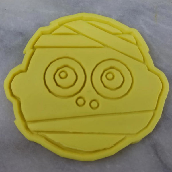 Mummy Face Cookie Cutter Outline & Stamp 1