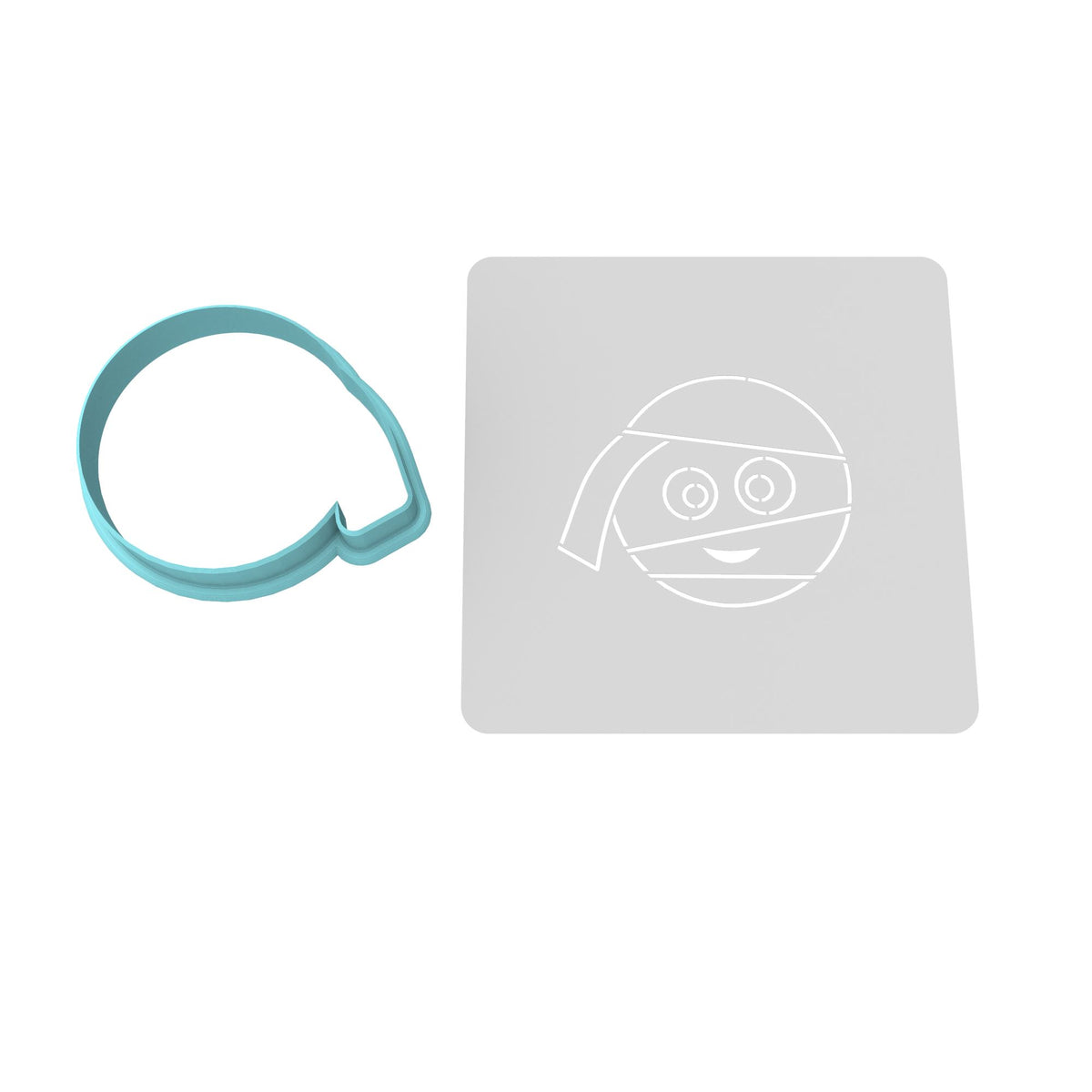 Mummy Face Cookie Cutter | Stamp | Stencil #1