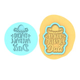 Nacho Average Dad Cookie Cutter | Stamp | Stencil #1 Cookie Cutter Lady MINI - 2 Inches (5cm) **BUNDLE** Cutter + Debosser 