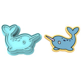 Narwhale Cookie Cutter | Stamp | Stencil #1