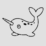 Narwhale Cookie Cutter | Stamp | Stencil #1