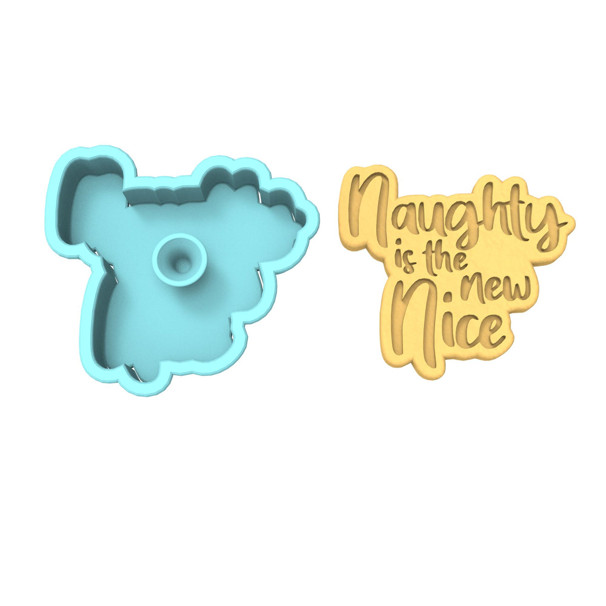Naughty is the New Nice Cookie Cutter | Stamp | Stencil #1