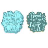 Naughty List Cookie Cutter | Stamp | Stencil #1