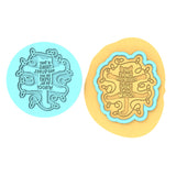 Nine Lives Cookie Cutter | Stamp | Stencil Xmas / Winter / NYE Cookie Cutter Lady MINI - 2 Inches (5cm) **BUNDLE** Cutter + Debosser 