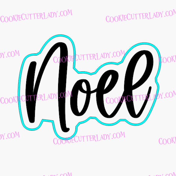 Noel Cookie Cutter | Stamp | Stencil Xmas / Winter / NYE Cookie Cutter Lady 2 Inch Small Cupcake Cutter + Stamp No