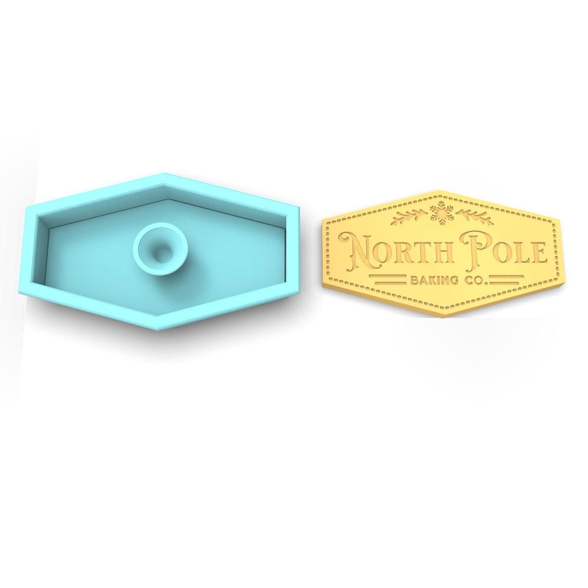 North Pole Cookie Cutter | Stamp | Stencil #1 Xmas / Winter / NYE Cookie Cutter Lady 