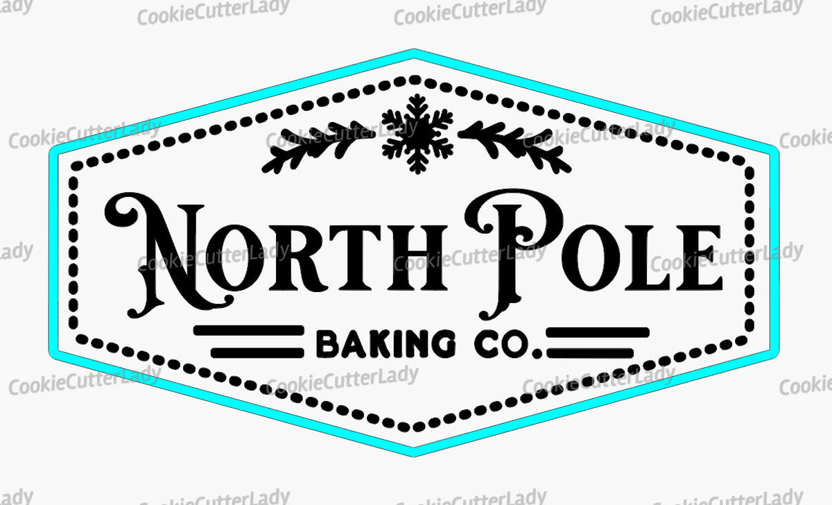 North Pole Cookie Cutter | Stamp | Stencil #1 Xmas / Winter / NYE Cookie Cutter Lady 