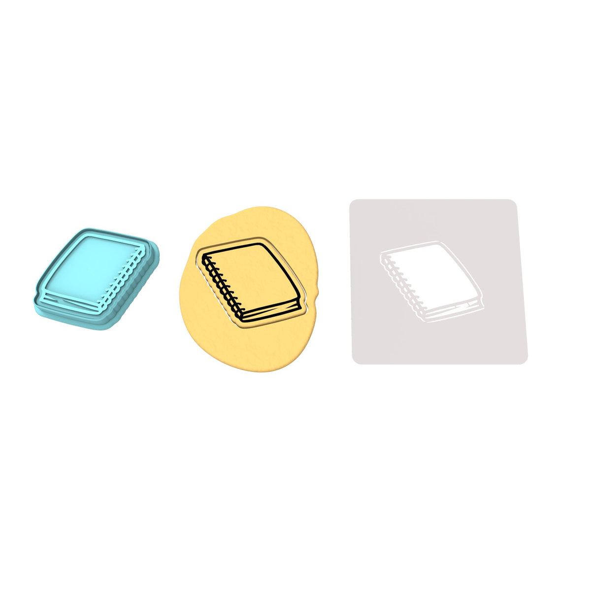 Notebook Cookie Cutter | Stamp | Stencil #1