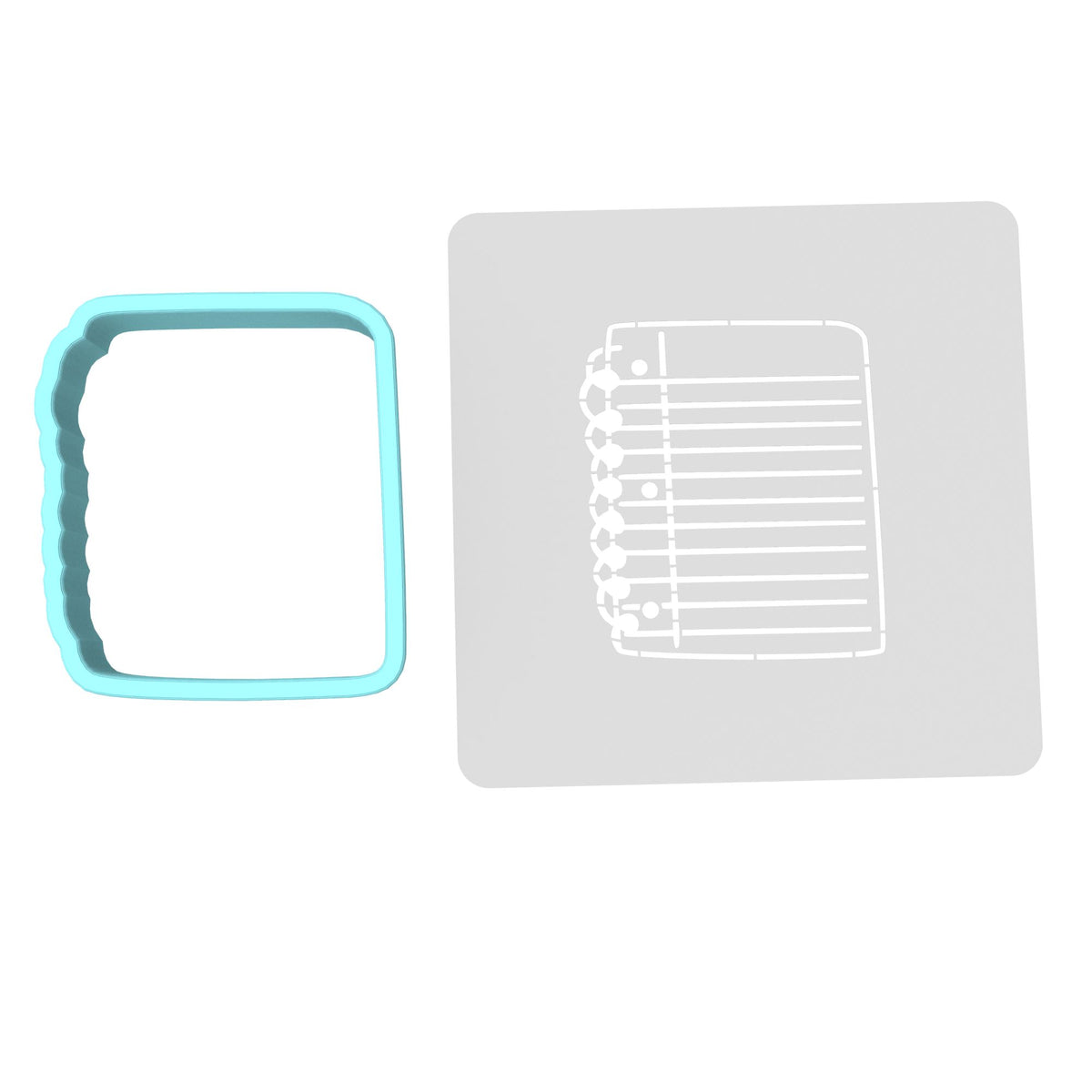 Notepad Cookie Cutter | Stamp | Stencil #1