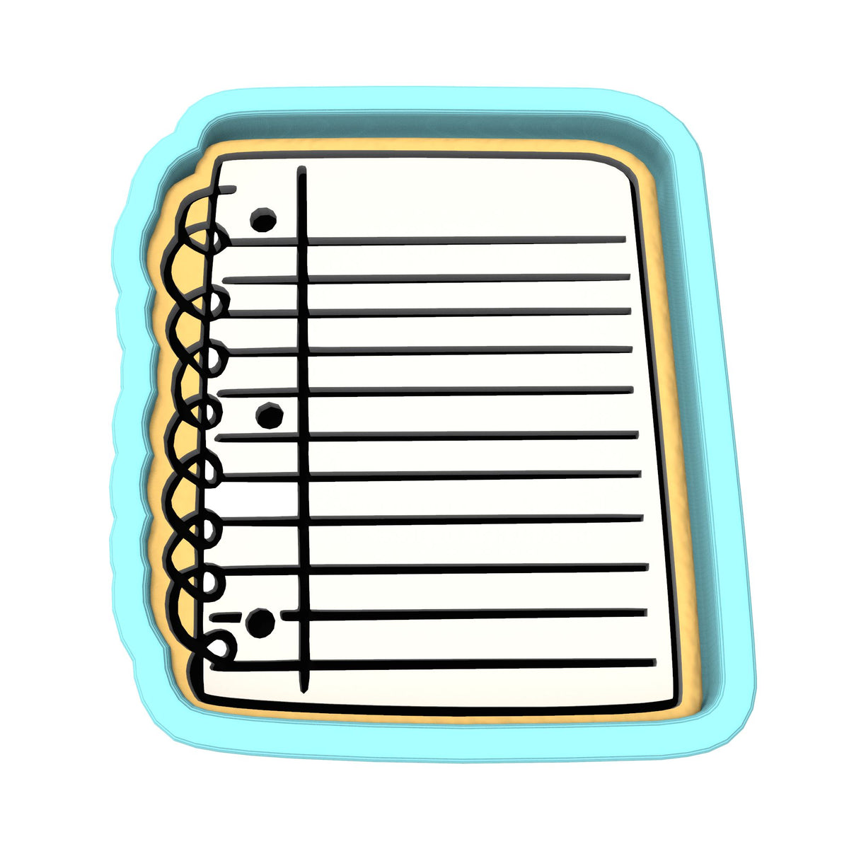 Notepad Cookie Cutter | Stamp | Stencil #1