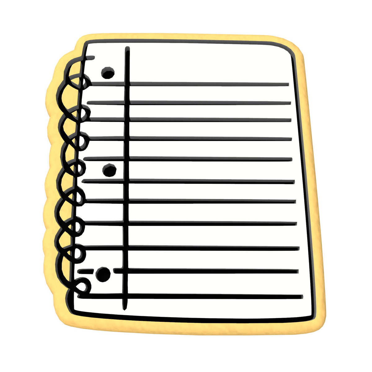 Notepad Cookie Cutter | Stamp | Stencil #1