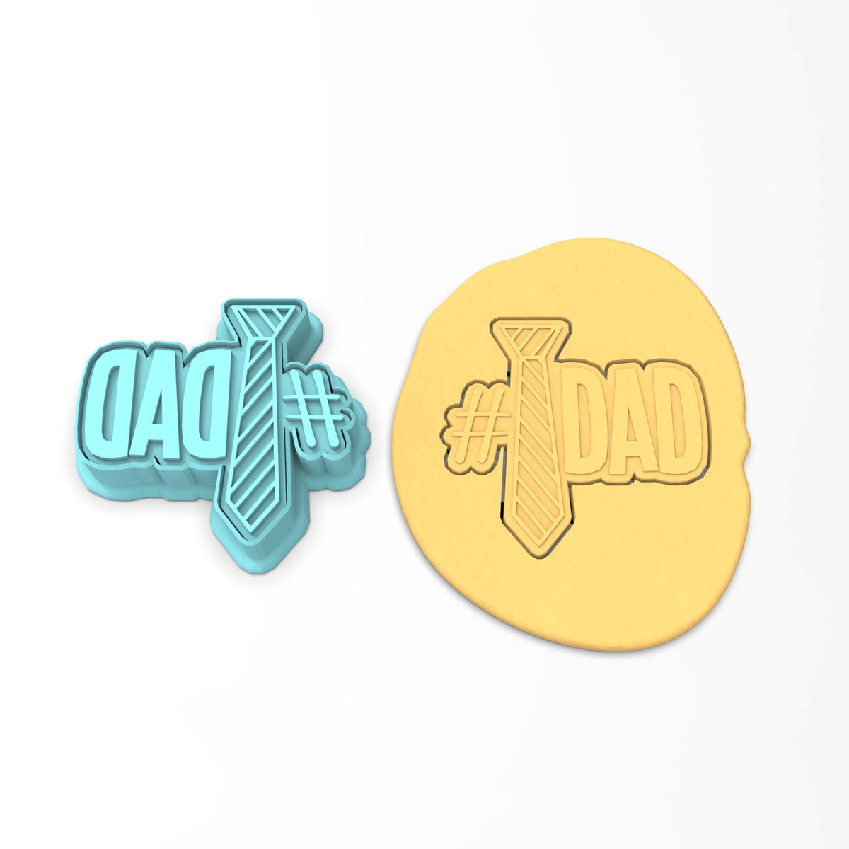Number One Dad Tie Cookie Cutter | Stamp | Stencil #1