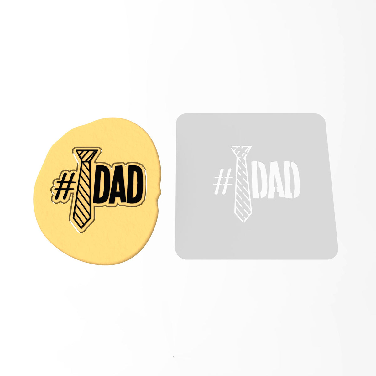 Number One Dad Tie Cookie Cutter | Stamp | Stencil #1