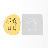 Nurse Scrubs Cookie Cutter | Stamp | Stencil #1