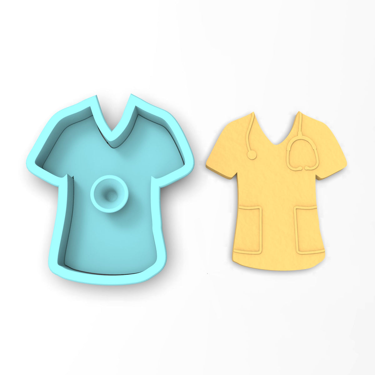 Nurse Scrubs Cookie Cutter | Stamp | Stencil #1