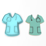 Nurse Scrubs Cookie Cutter | Stamp | Stencil #1