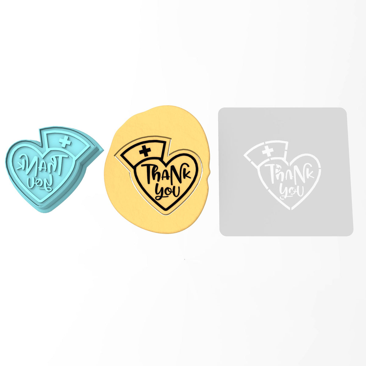 Nurse Thank You Cookie Cutter | Stamp | Stencil #1