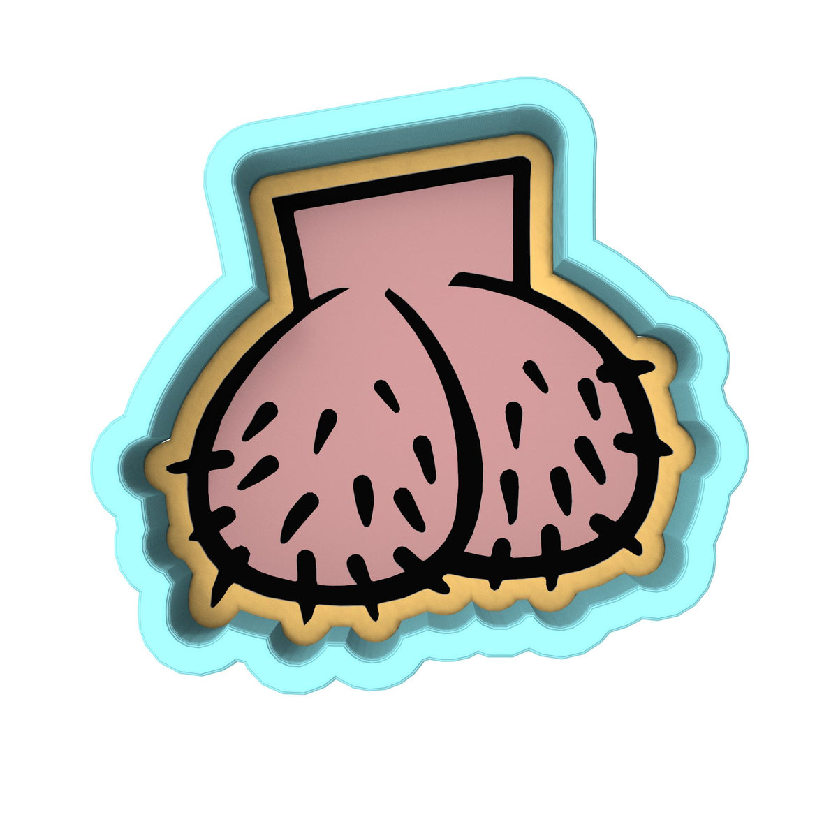 Nuts Cookie Cutter | Stamp | Stencil #1