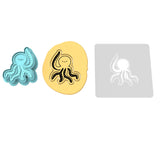 Octopus Cookie Cutter | Stamp | Stencil #1