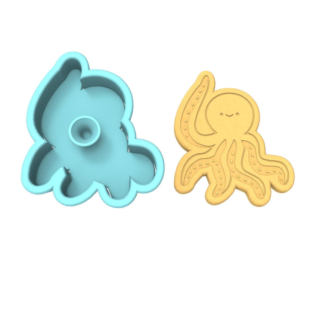 Octopus Cookie Cutter | Stamp | Stencil #1