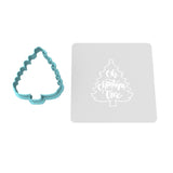 Oh Christmas Tree Cookie Cutter | Stamp | Stencil #1 Xmas / Winter / NYE Cookie Cutter Lady 2 Inch Small Cupcake Cutter Only Yes