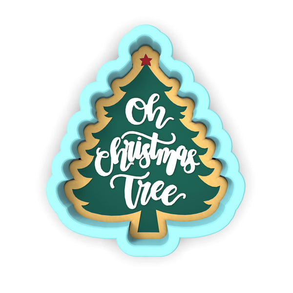 Oh Christmas Tree Cookie Cutter | Stamp | Stencil #1 Xmas / Winter / NYE Cookie Cutter Lady 