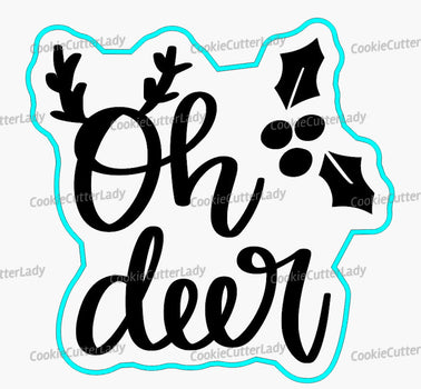 Oh Deer Cookie Cutter | Stamp | Stencil #1