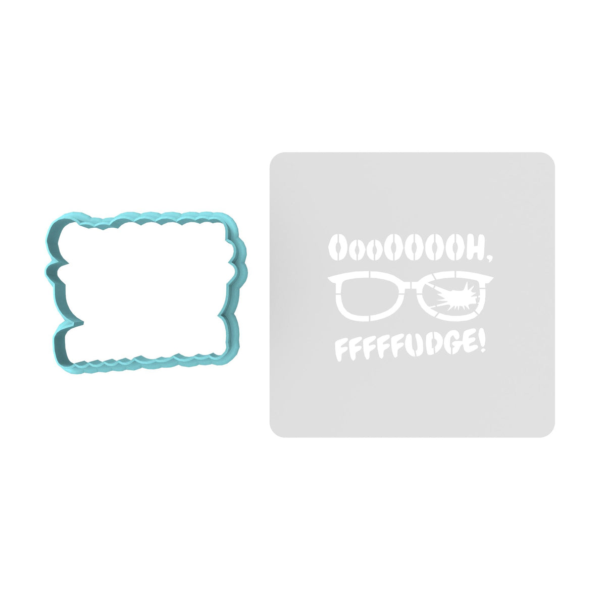 Oh Fudge Cookie Cutter | Stamp | Stencil #2 Xmas / Winter / NYE Cookie Cutter Lady 