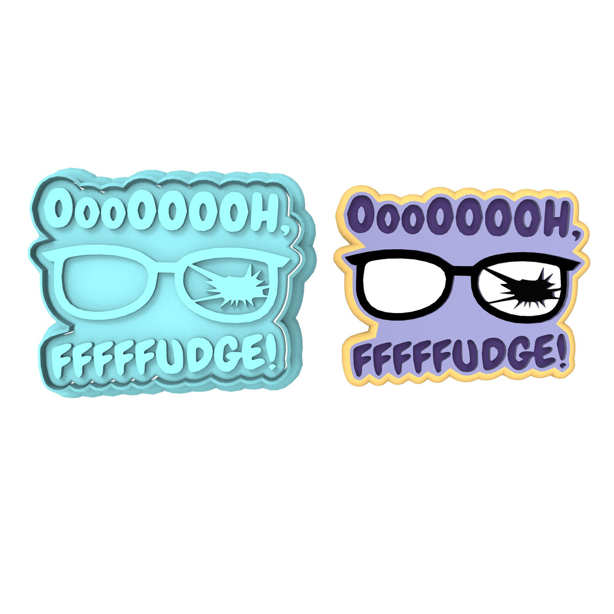 Oh Fudge Cookie Cutter | Stamp | Stencil #2