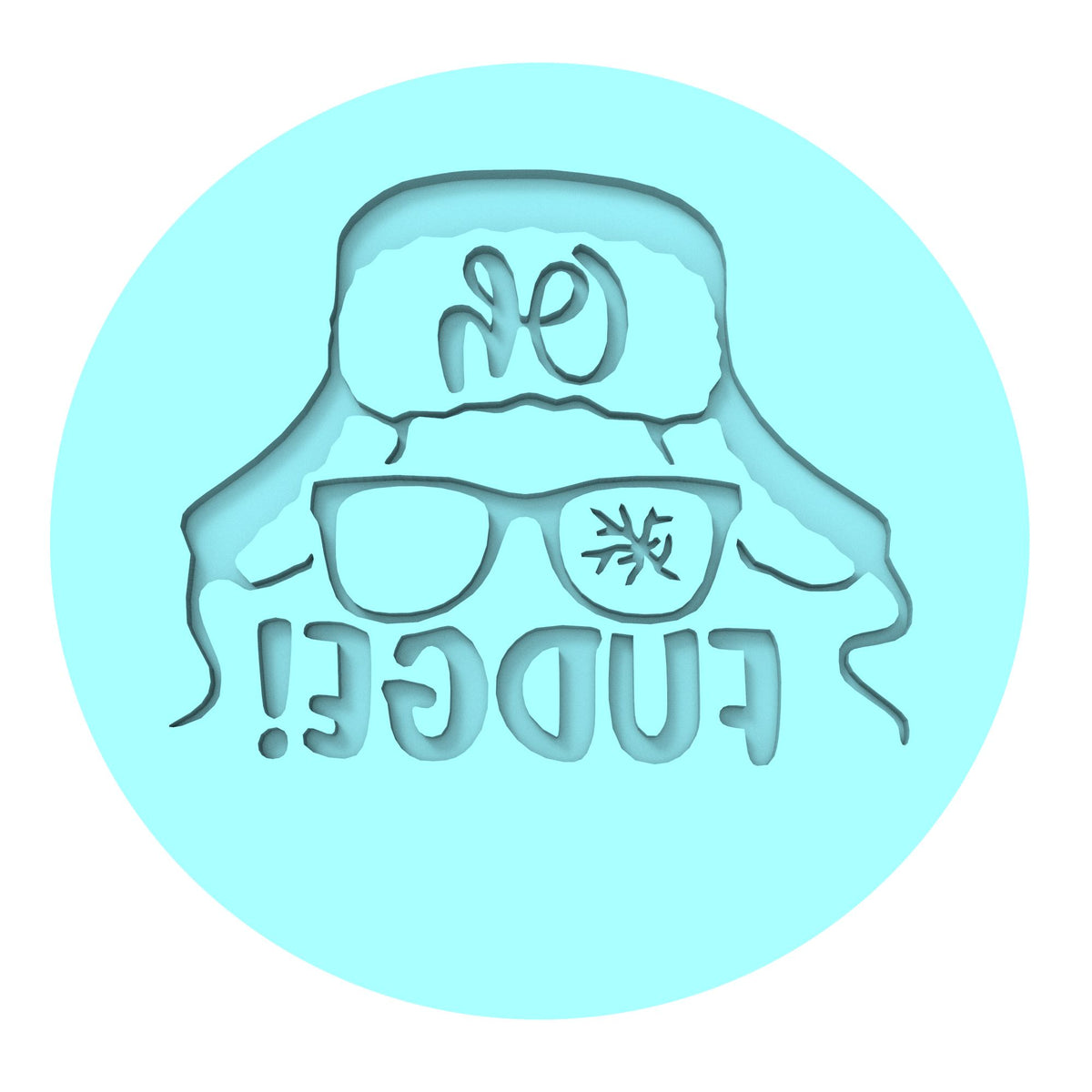 Oh Fudge Ralphie Cookie Cutter | Stamp | Stencil Xmas / Winter / NYE Cookie Cutter Lady MINI - 2 Inches (5cm) Debosser ONLY 
