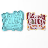 Oh My Gourd Cookie Cutter | Stamp | Stencil #1