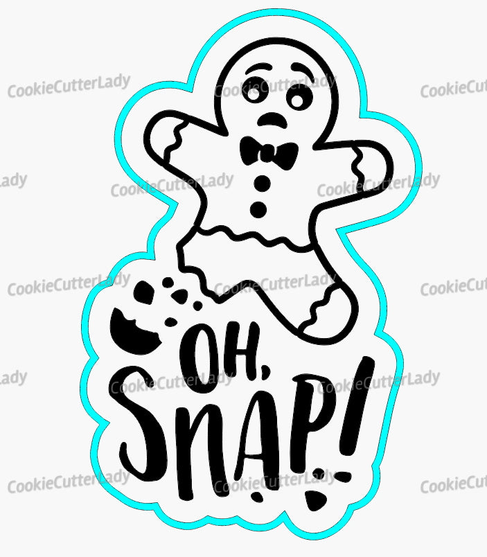 Oh Snap Cookie Cutter | Stamp | Stencil #1