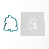 Oh What Fun Cookie Cutter | Stamp | Stencil #1 Xmas / Winter / NYE Cookie Cutter Lady 3 Inch Cupcake/Small Cookie Cutter Only Yes