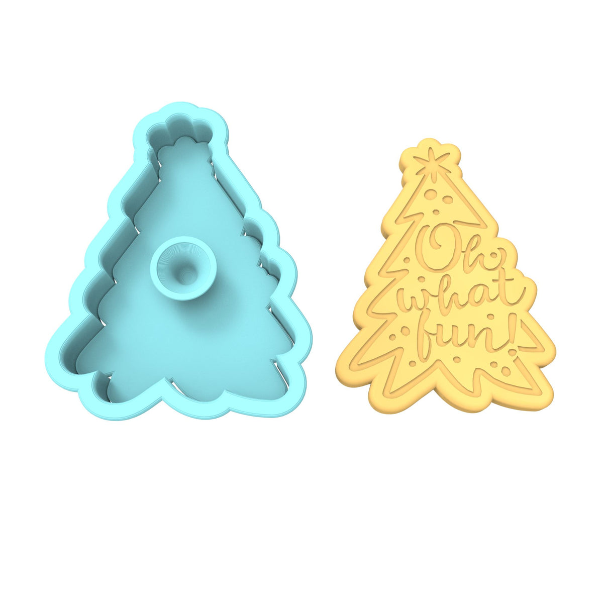 Oh What Fun Cookie Cutter | Stamp | Stencil #1