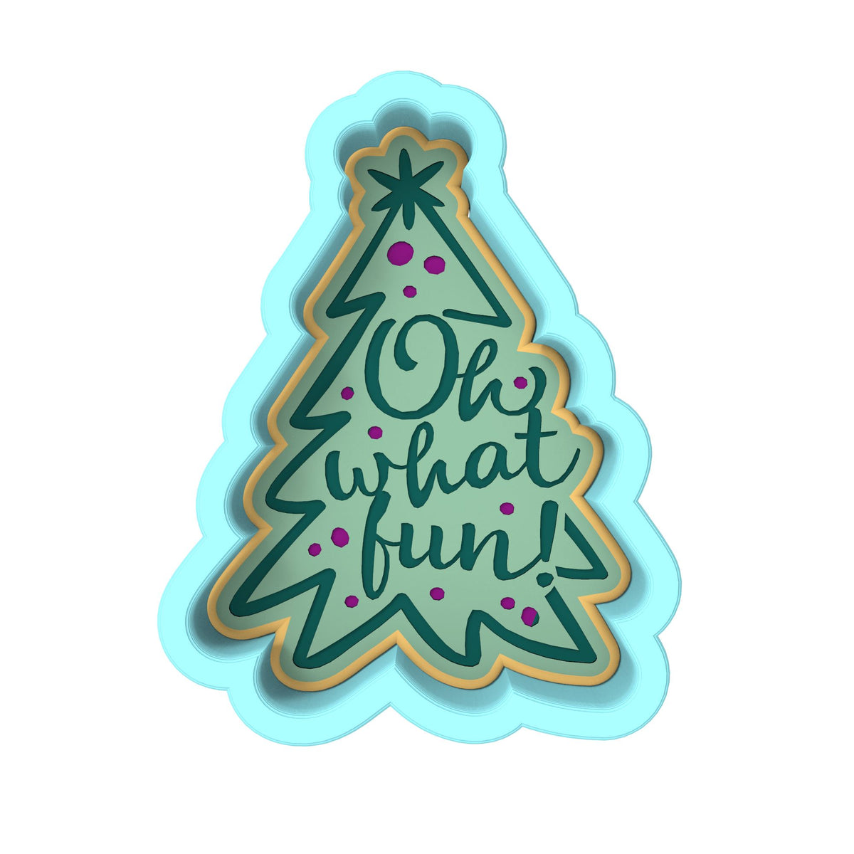 Oh What Fun Cookie Cutter | Stamp | Stencil #1